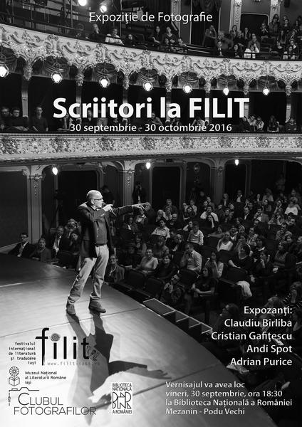 Scriitori la FILIT, Foto: Afis expozitie