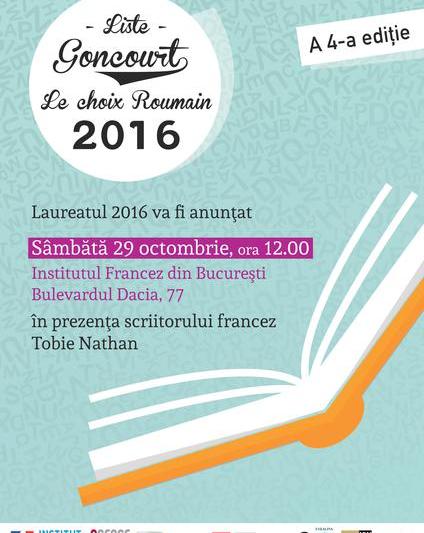 Premiul Goncourt 2016 -Alegerea studentilor romani, Foto: Afis