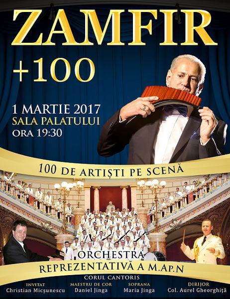 Concert extraordinar: Zamfir + 100, Foto: Afis