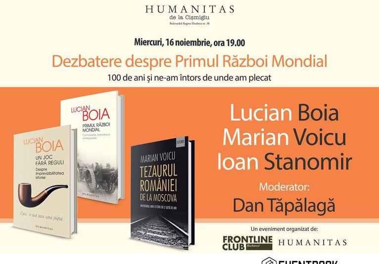 Dezbatere despre Primul Razboi Mondial, Foto: Librariile Humanitas