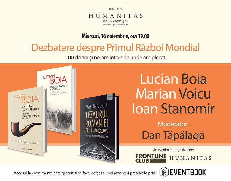 Dezbatere despre Primul Razboi Mondial, Foto: Librariile Humanitas