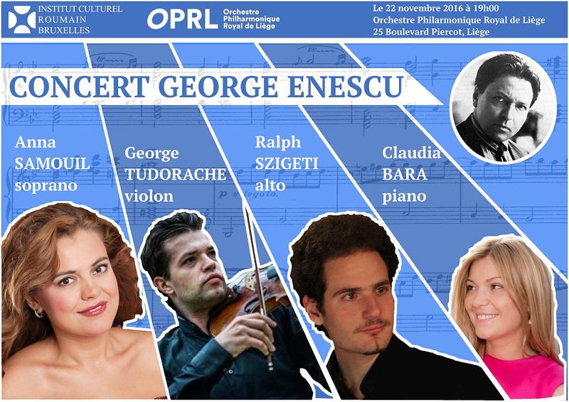 Concert Enescu la Liege, Foto: Afis