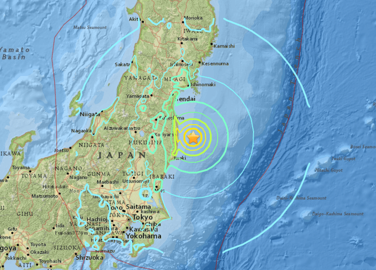 Cutremur in Japonia, Foto: USGS