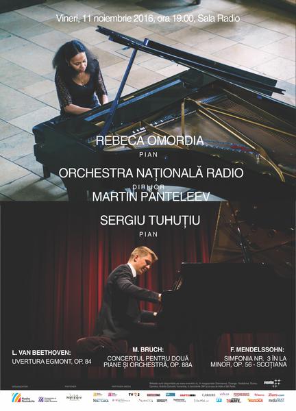Rebeca Omordia si Sergiu Tuhutiu la Sala Radio, Foto: Afis concert