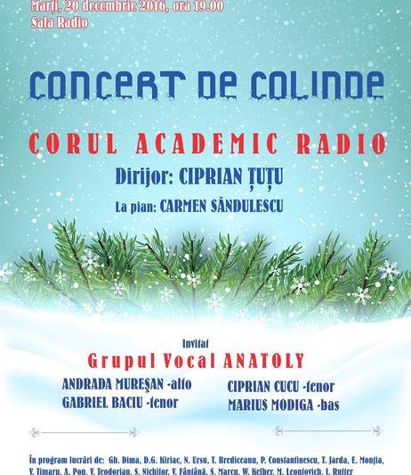 Concert colinde cu Corul Academic, Foto: Afis