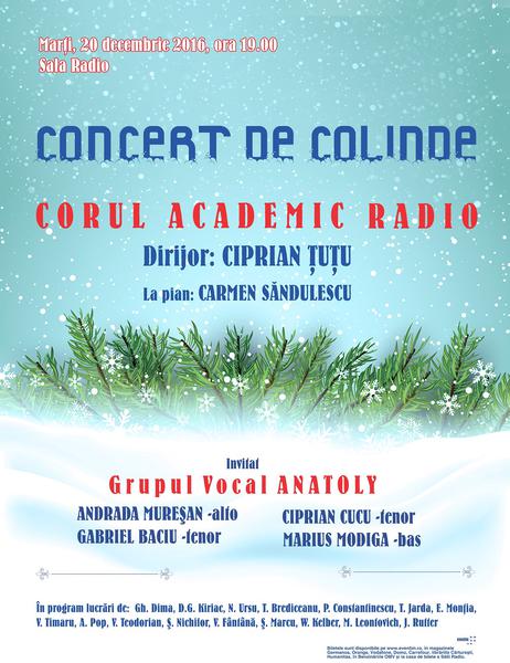 Concert colinde cu Corul Academic, Foto: Afis