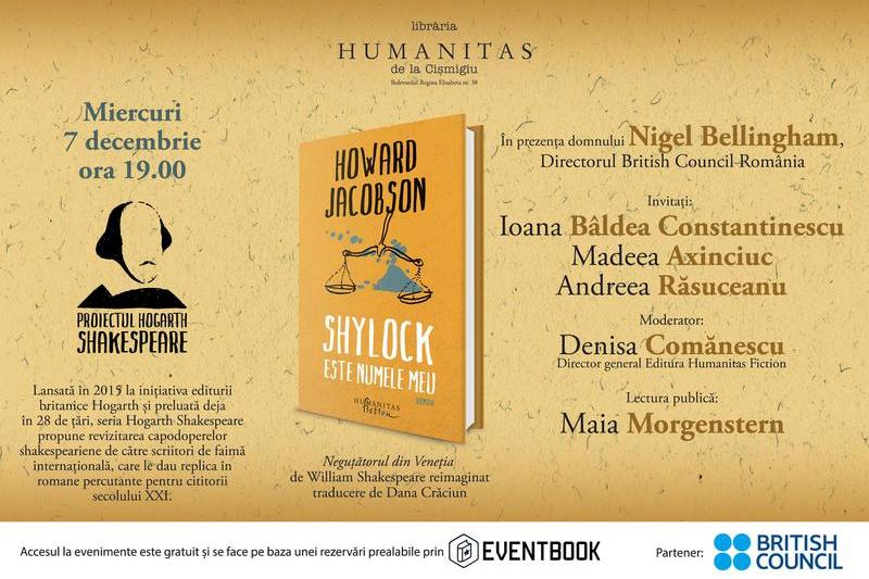 Shylock este numele meu, de Howard Jacobson, Foto: Humanitas