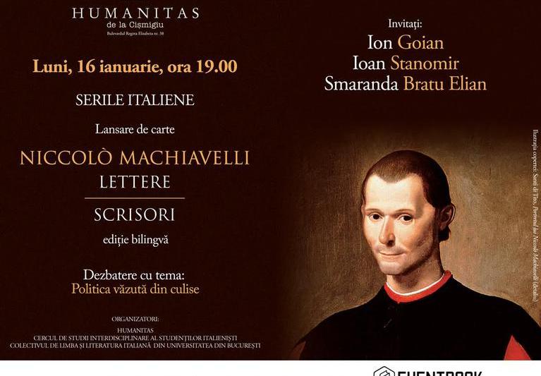 Versiunea româneasc a scrisorilor lui Machiavelli, Foto: Librariile Humanitas