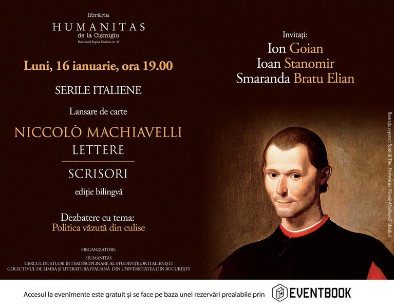 Versiunea româneasc a scrisorilor lui Machiavelli, Foto: Librariile Humanitas