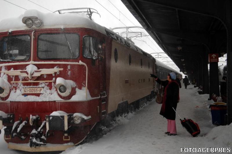 Gara CFR iarna, Foto: Agerpres