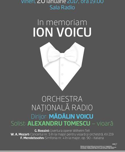 In memoriam Ion Voicu, Foto: Afis concert