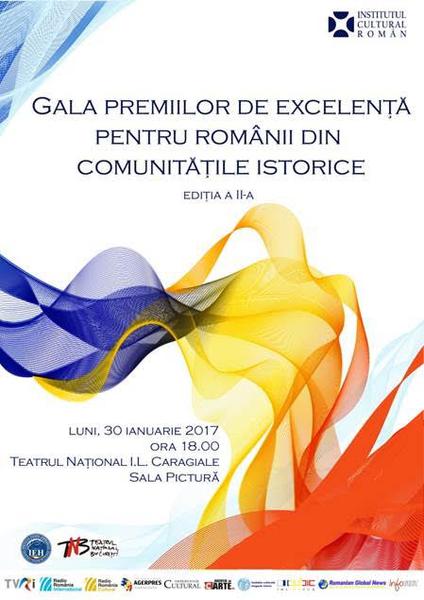 Gala Premiilor de Excelenta pentru Romanii din Comunitatile Istorice, Foto: Afis