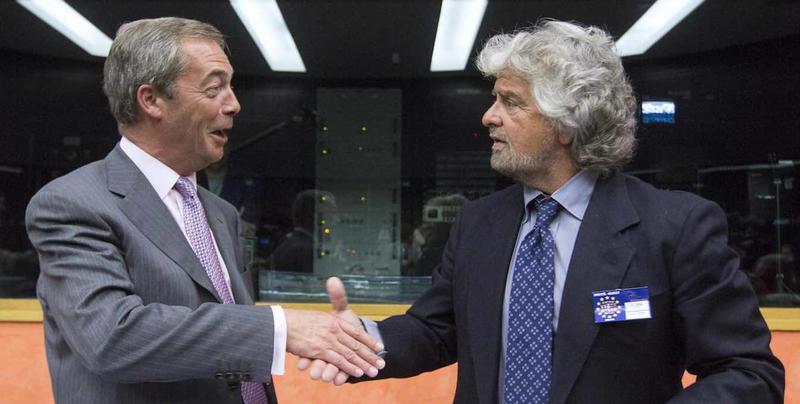 Beppe Grillo ia distanta de Nigel Farage, Foto: beppegrillo.it