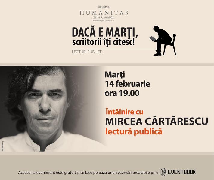 Lectura publica cu Mircea Cartarescu, Foto: Humanitas