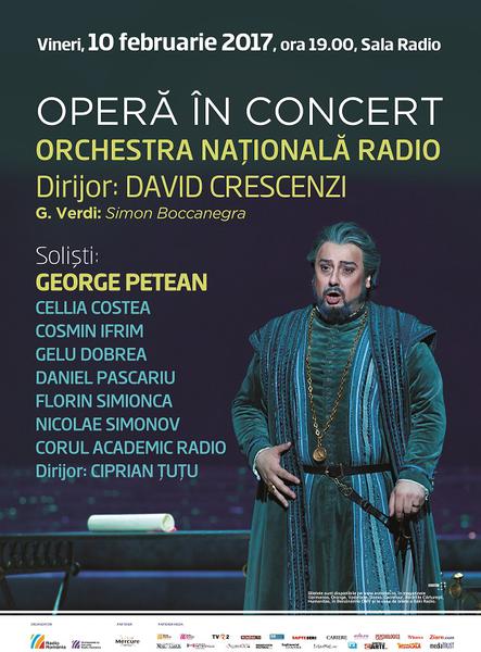 Opera in concert: George Petean la Sala Radio, Foto: Afis concert