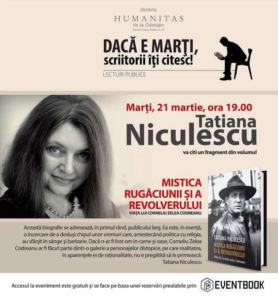 Lectura publica cu Tatiana Niculescu, Foto: Humanitas