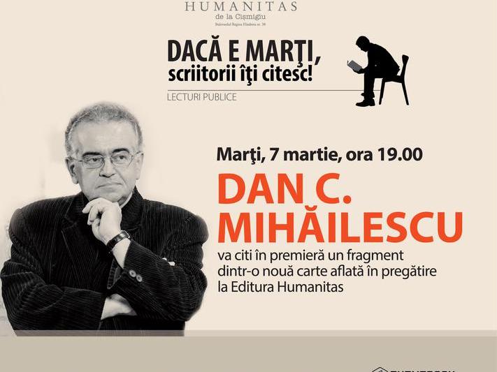 Lectura cu Dan C. Mihailescu, Foto: Librariile Humanitas