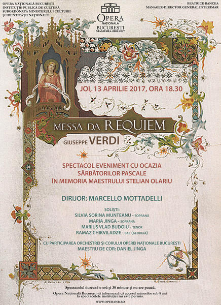 Messa da Requiem, de Giuseppe Verdi, Foto: Afis spectacol