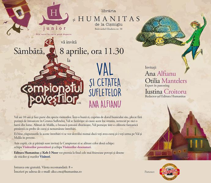 Campionatul povestilor: Val si Cetatea Sufletelor, Foto: Librariile Humanitas