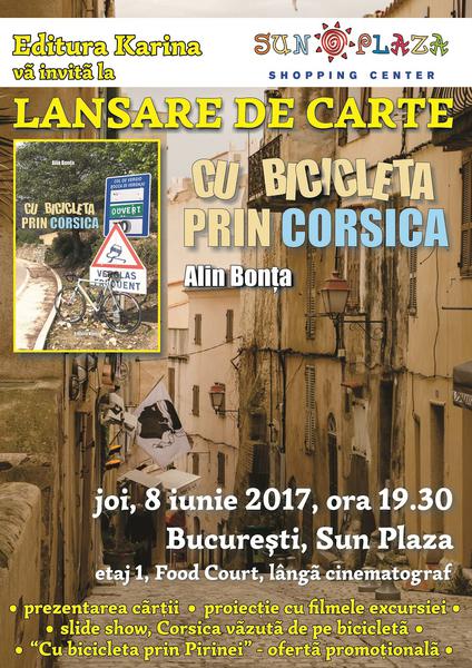 Lansare carte: Cu bicicleta prin Corsica, Foto: Afis