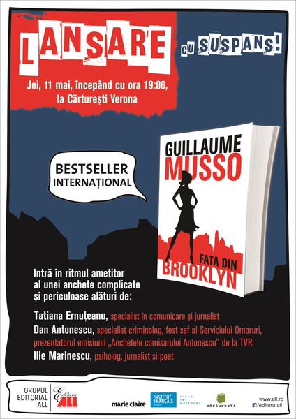 Lansarea cartii 'Fata din Brooklyn', de Guillaume Musso, Foto: Editura All