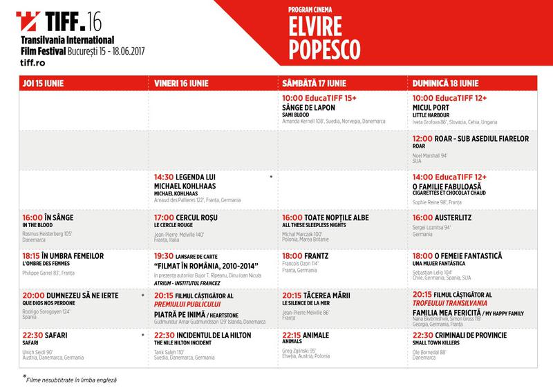 Program TIFF Bucuresti, Foto: TIFF