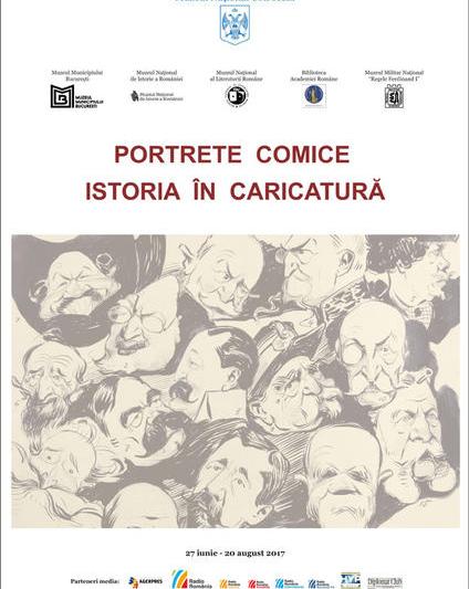 Portrete comice. Istoria in caricatura, Foto: Afis expozitie