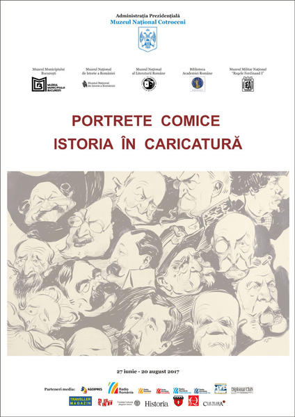Portrete comice. Istoria in caricatura, Foto: Afis expozitie