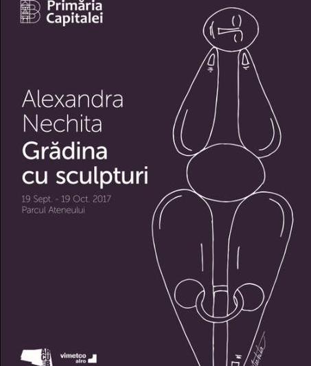 Alexandra Nechita: Gradina cu sculpturi, Foto: Afis expozitie