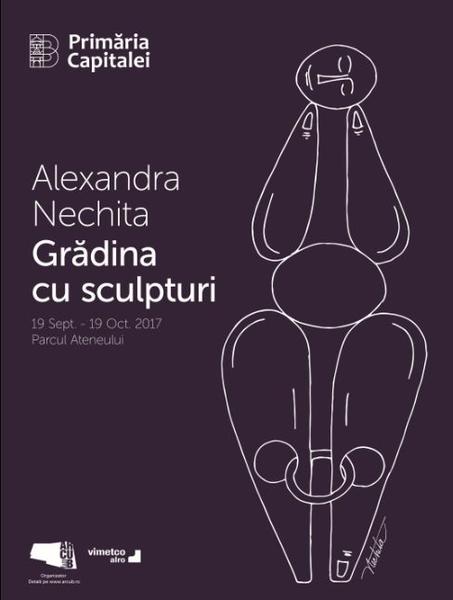 Alexandra Nechita: Gradina cu sculpturi, Foto: Afis expozitie