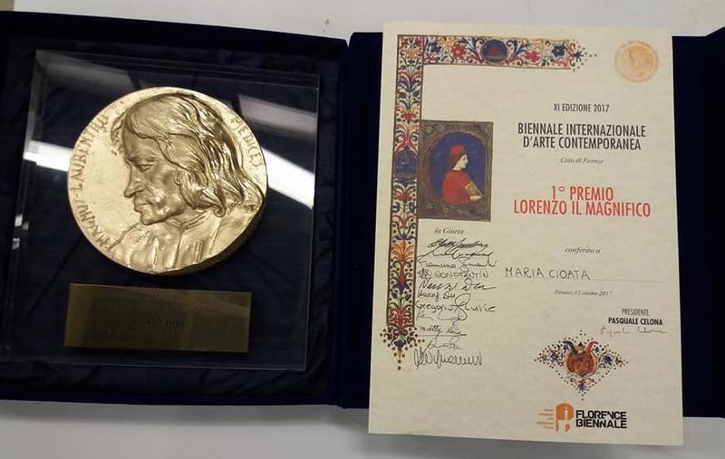 Maria Cioata castigatoarea Premiului I "Lorenzo Il Magnifico" , Foto: Accademia di Romania din Roma