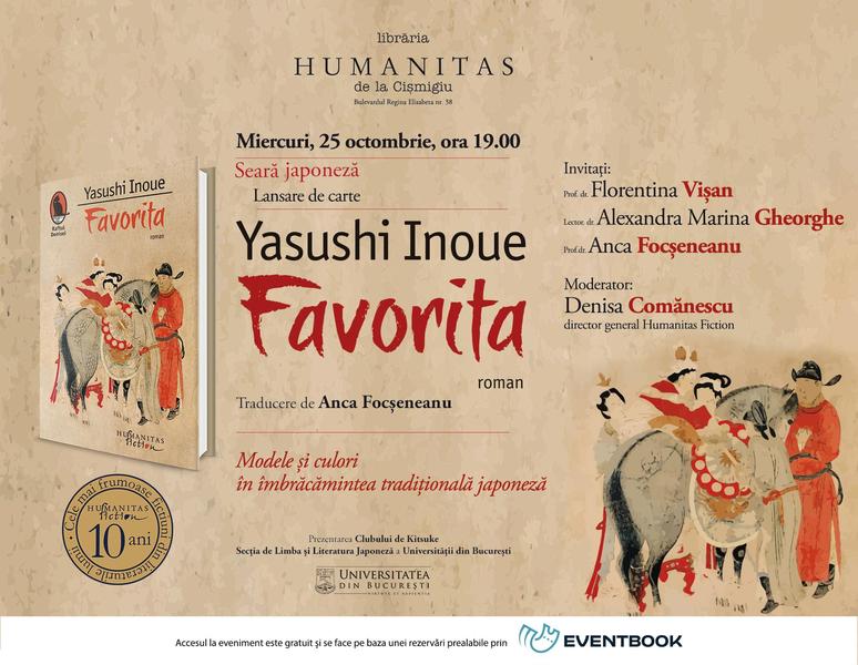Romanul istoric 'Favorita' de Yasushi Inoue, Foto: Humanitas