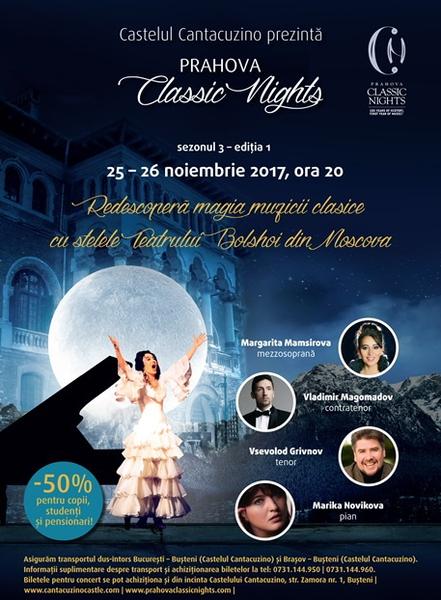 Stelele Teatrului Bolshoi canta pe scena Castelului Cantacuzino, Foto: Afis spectacol