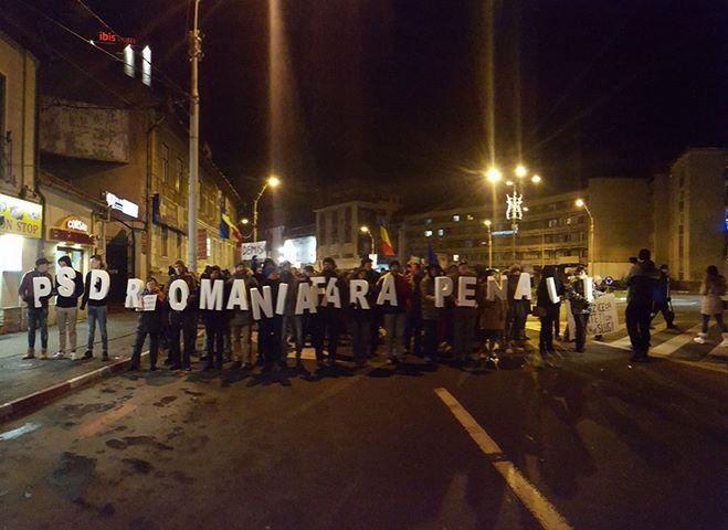 Protest Sibiu 10 decembrie, Foto: Turnul Sfatului