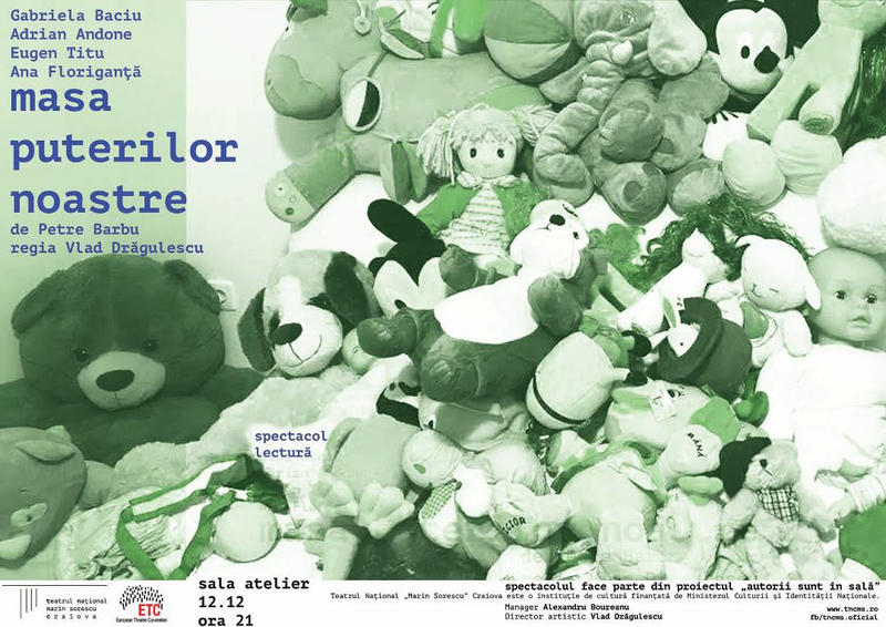 Masa puterilor noastre, de Petre Barbu - Spectacol lectura, Foto: Afis