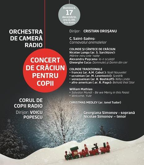 Concert de Craciun pentru copii , Foto: Afis