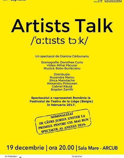 Artists Talk, Foto: Afis spectacol