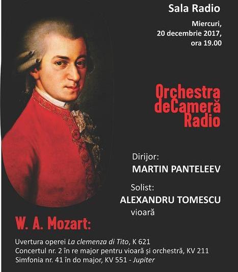 Concert Mozart, 20 decembrie, Foto: Afis