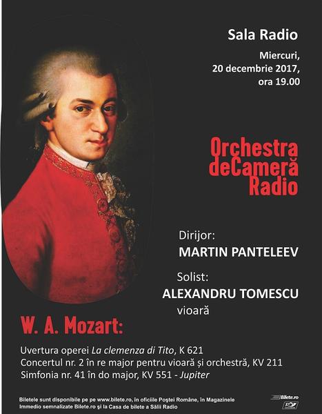 Concert Mozart, 20 decembrie, Foto: Afis
