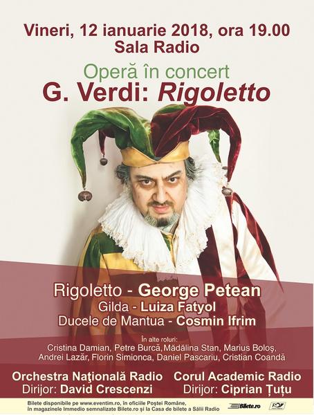 Baritonul George Petean in Rigoletto, Foto: Afis spectacol