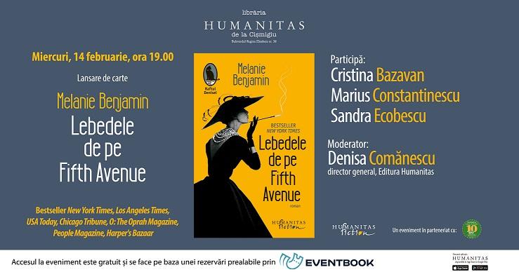 Lebedele de pe Fifth Avenue, de Melanie Benjamin, Foto: Humanitas