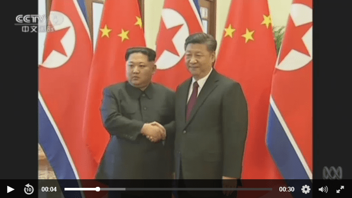 Kim Jong-un si Xi Jinping, Foto: Captura YouTube