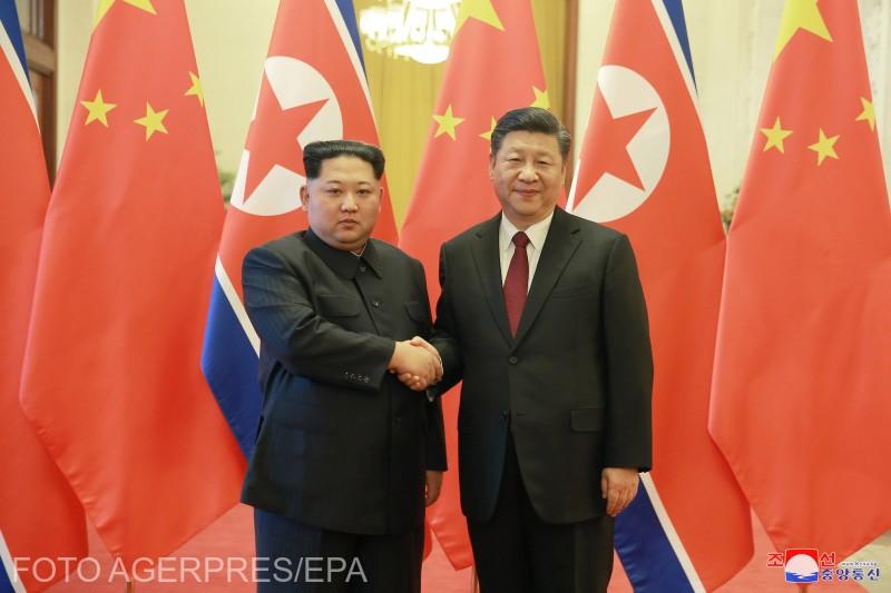 Kim Jong-un si Xi Jinping, Foto: Agerpres/EPA