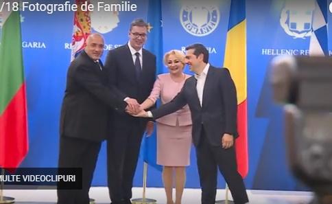 Viorica Dancila, alaturi Boiko Borisov, Aleksandar Vucic si Alexis Tsipras , Foto: Captura video