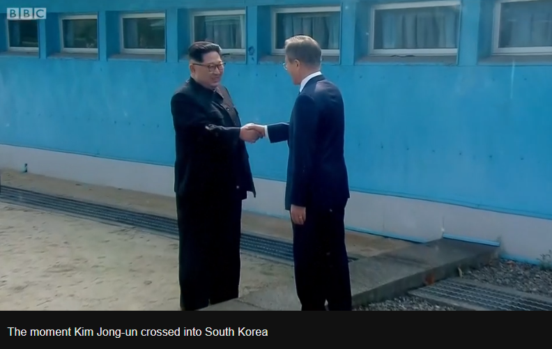 Kim Jong-un si Moon Jae-in, Foto: Captura BBC