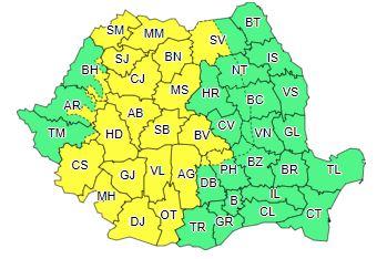 Cod galben de ploi, Foto: ANM