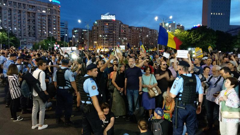 Proteste in Piata Victoriei, Foto: Hotnews