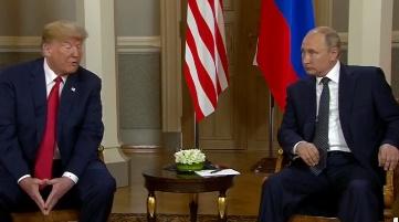 Donald Trump si Vladimir Putin, la Helsinki, Foto: Captura Facebook