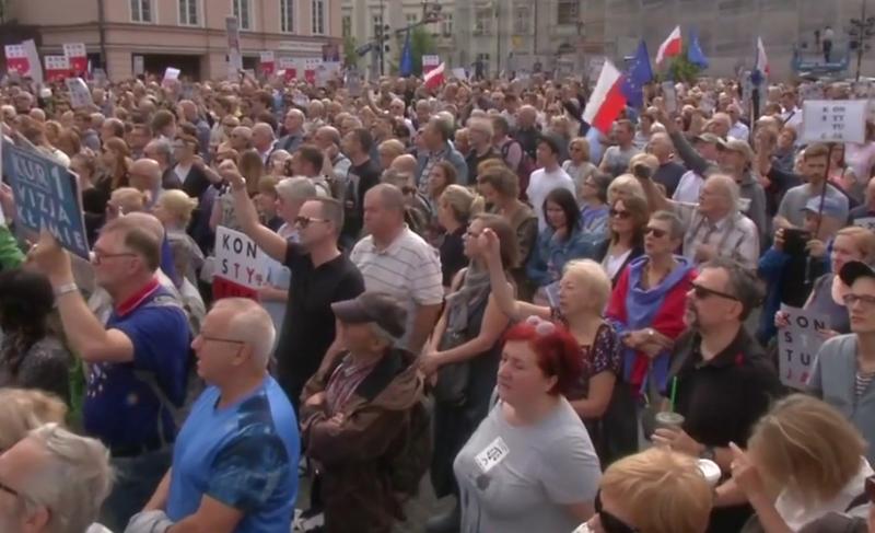 Proteste in Polonia, Foto: Captura YouTube