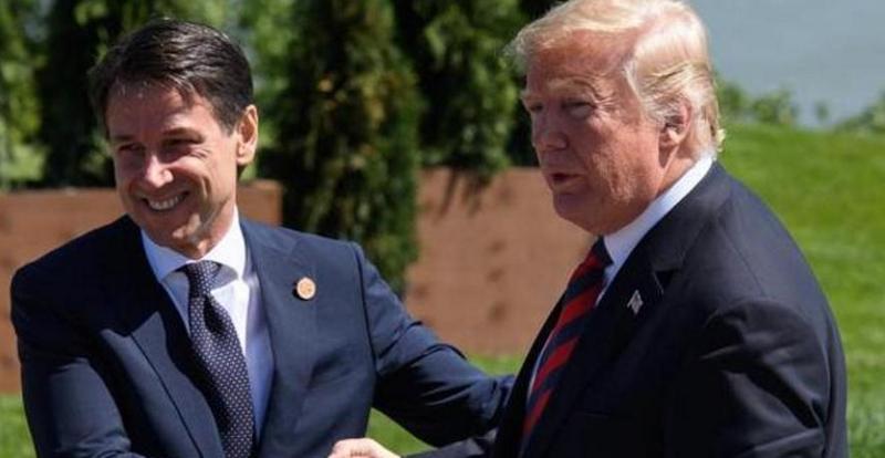 Conte si Trump la G7, Foto: Corriere Tv